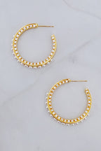 Classy Lady Pearl Hoop Earrings