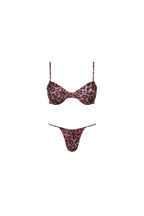 Capri Ruched Underwire String Bikini Set Leopard