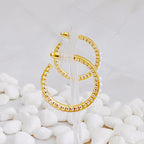 Classy Lady Pearl Hoop Earrings