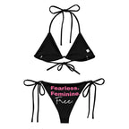 All-over print recycled string bikini
