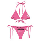 All-over print recycled string bikini