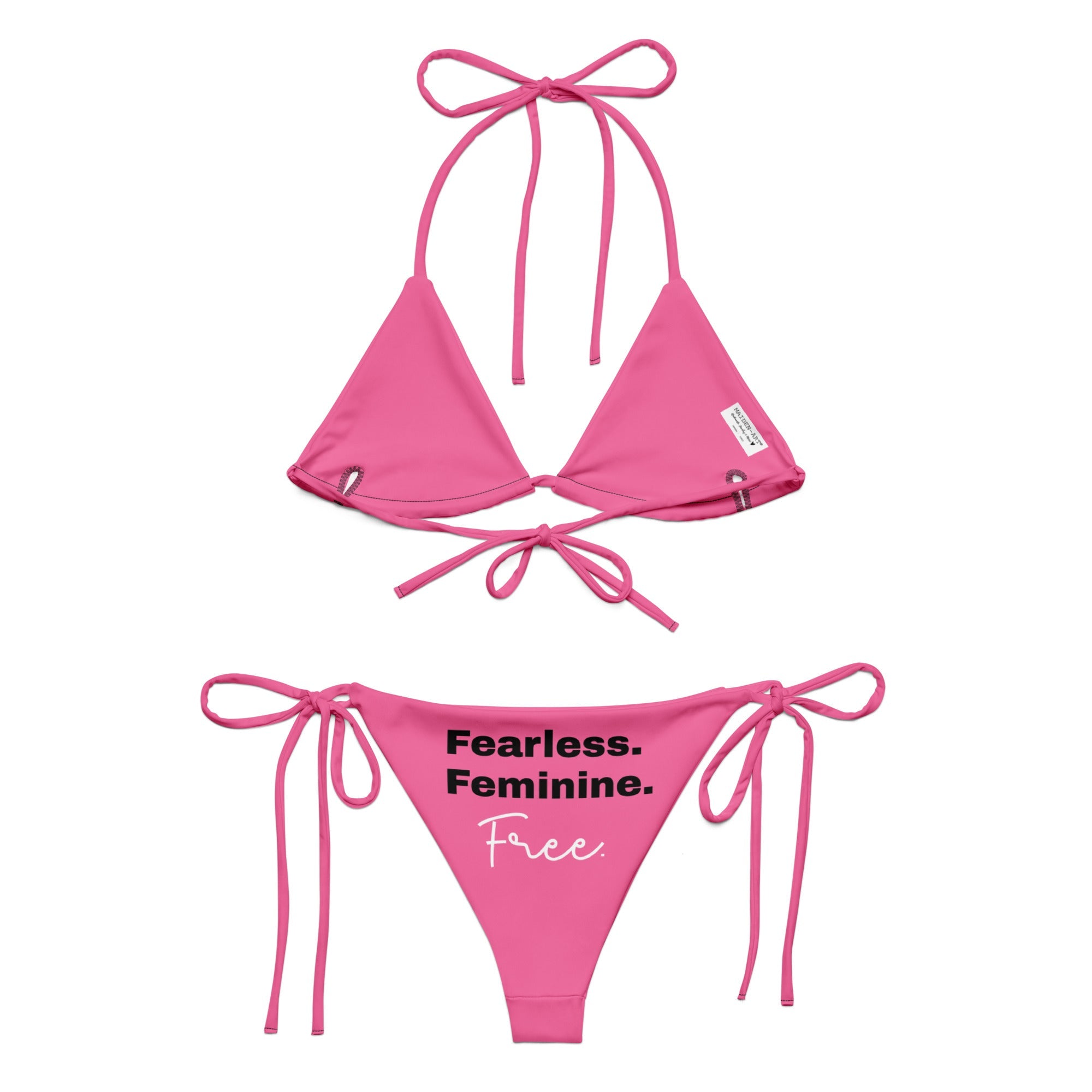 All-over print recycled string bikini