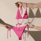 All-over print recycled string bikini