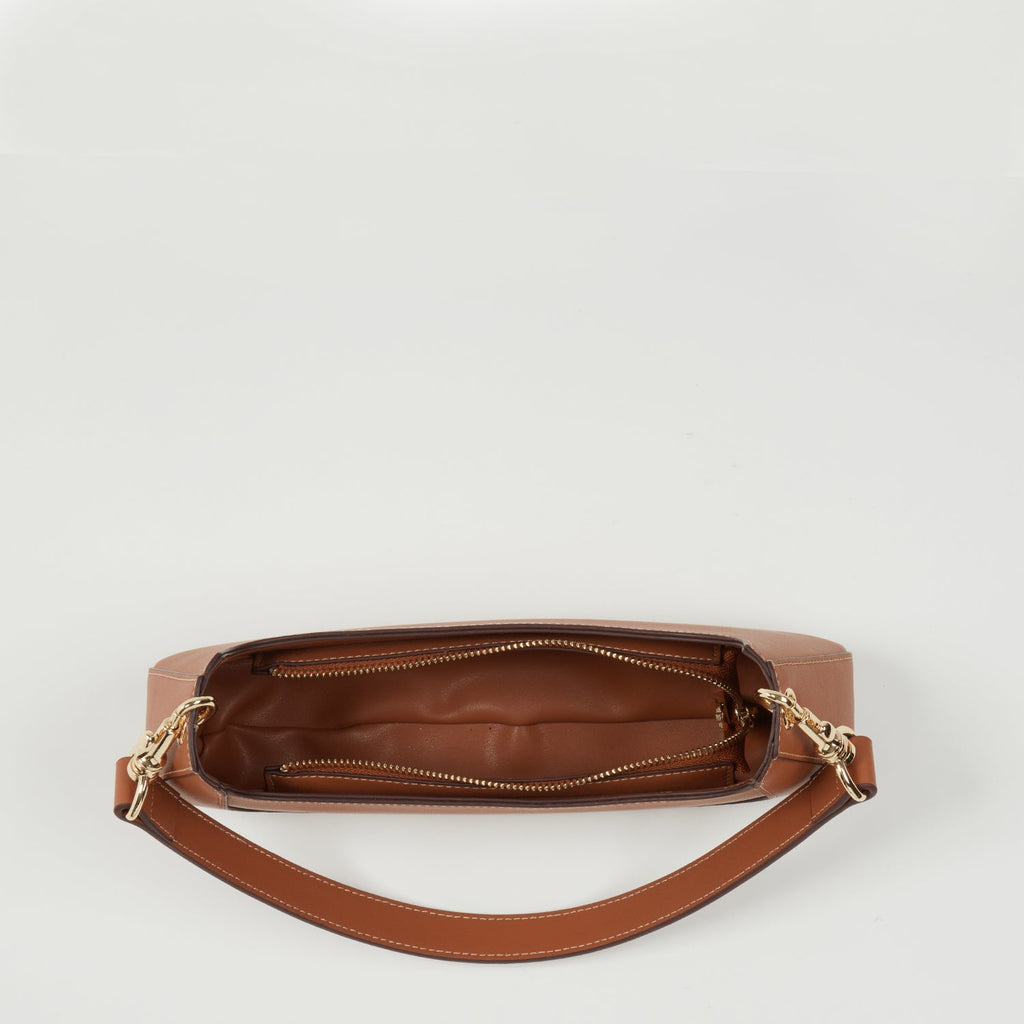 SUSU Leather Baguette Bag Brown Purse 90s Small  Shoulder Bag Y2K  Underarm Bag Trendy Handbag