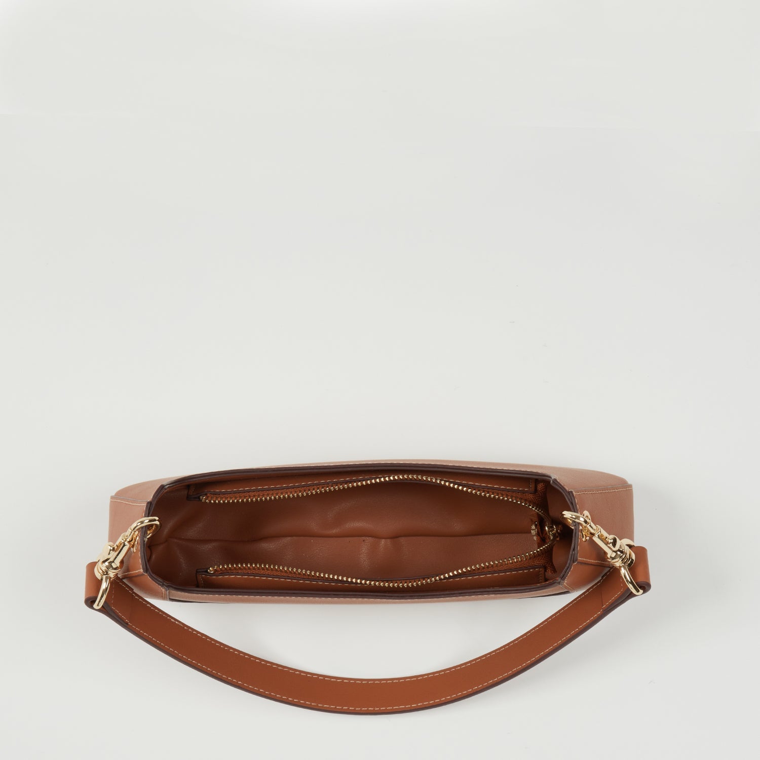 SUSU Leather Baguette Bag Brown Purse 90s Small  Shoulder Bag Y2K  Underarm Bag Trendy Handbag