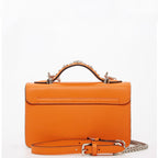 SUSU Studded Small Leather Crossbody Bag Orange Purse Cute Handbag  Women's Handbag