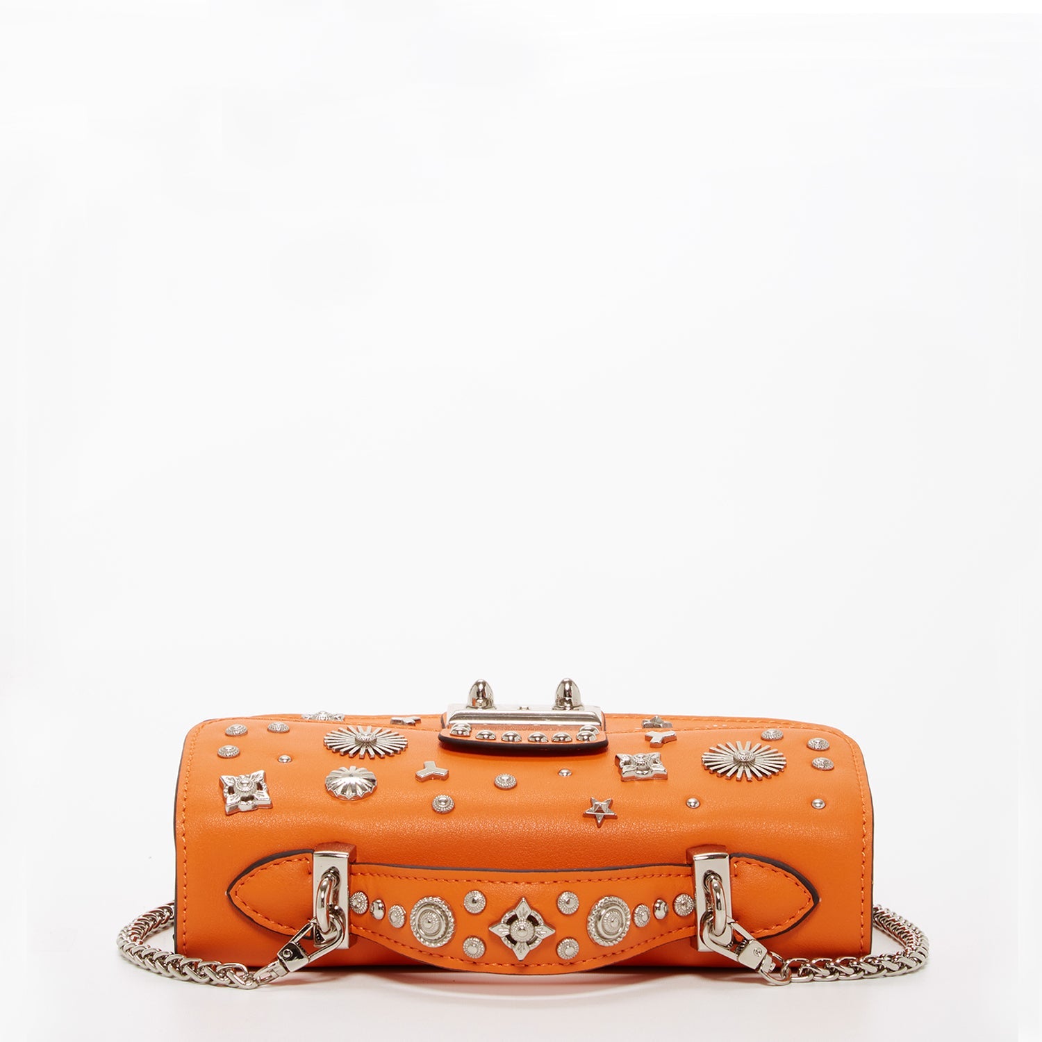 SUSU Studded Small Leather Crossbody Bag Orange Purse Cute Handbag  Women's Handbag