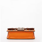 SUSU Studded Small Leather Crossbody Bag Orange Purse Cute Handbag  Women's Handbag
