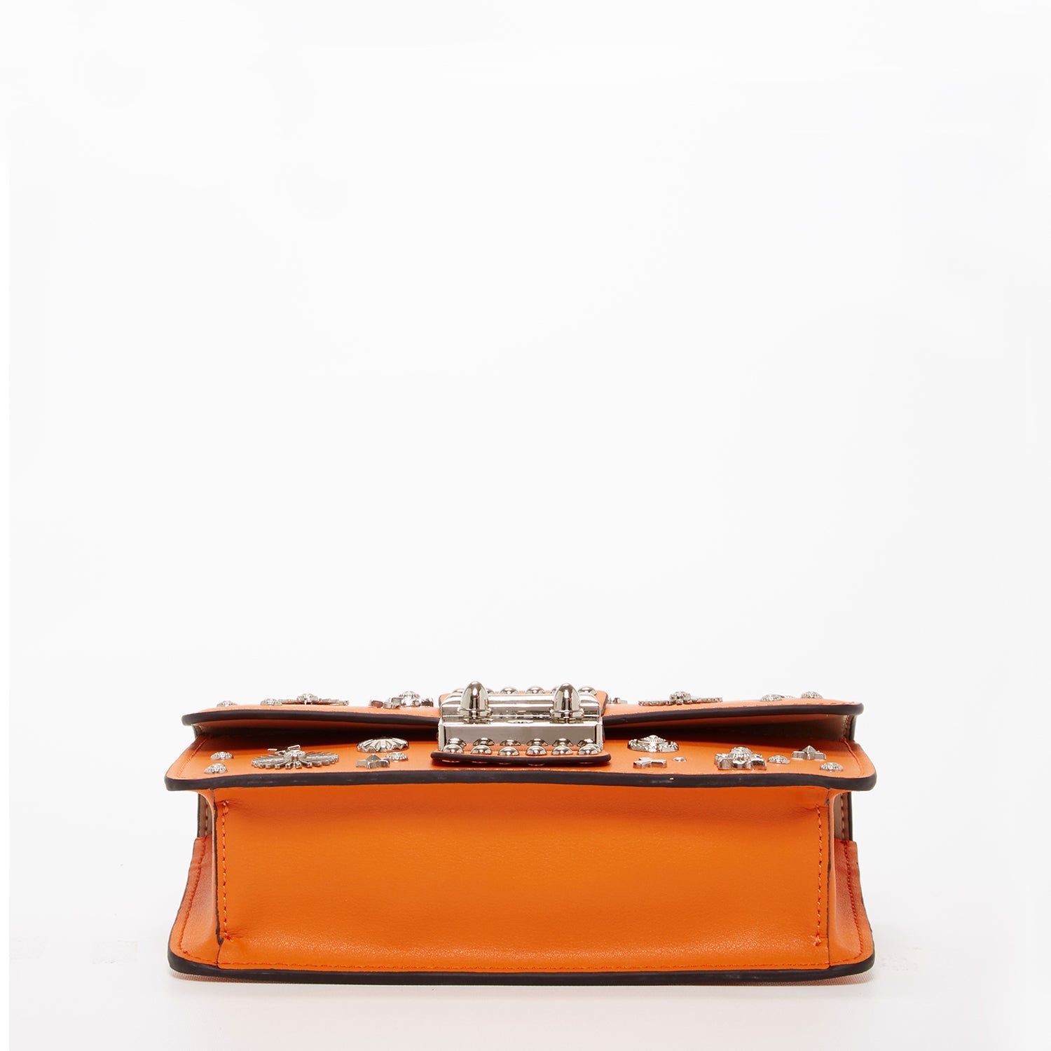 SUSU Studded Small Leather Crossbody Bag Orange Purse Cute Handbag  Women's Handbag